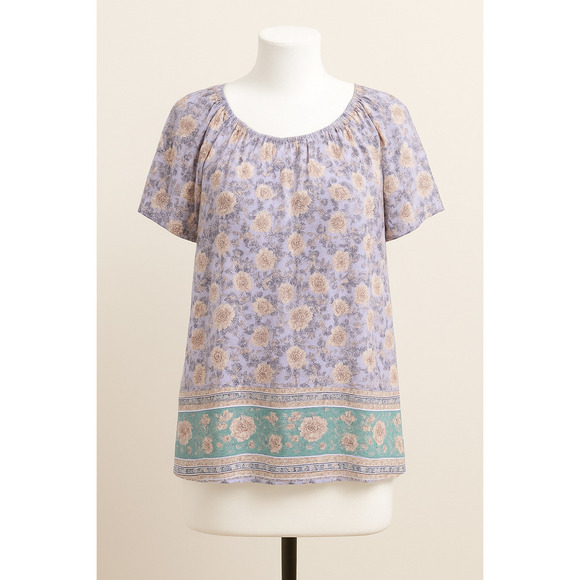 Lauren Conrad Top L Boho Cottagecore Peasant Garden Romantic Soft Surrounding - Picture 1 of 13